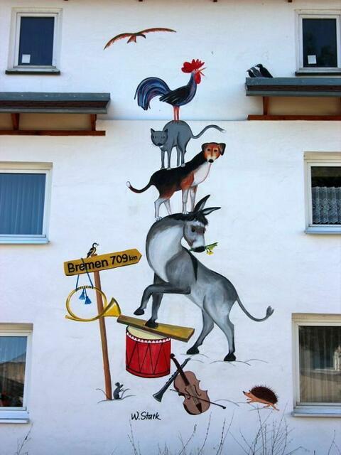Nähe Ochsenhausen an einer Hauswand
