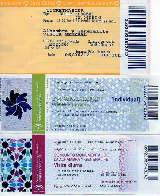 OBEN DAS HART ERKÄMPFTE "FALSCHE" TICKET. DARUNTER DIE "ECHTEN" TICKETS