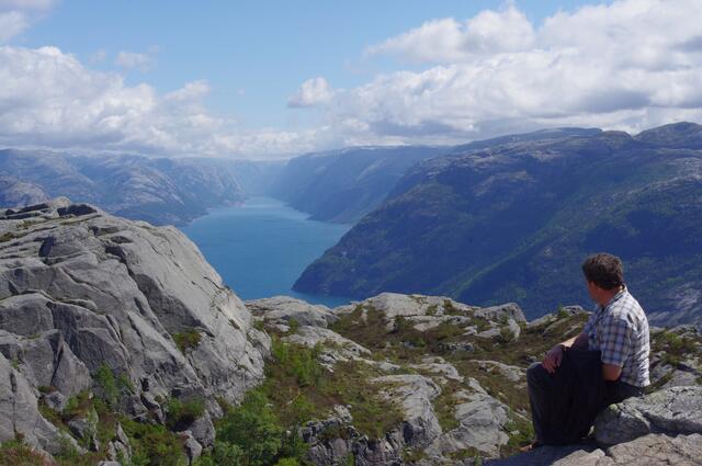 Am Preikestolen/Norwegen