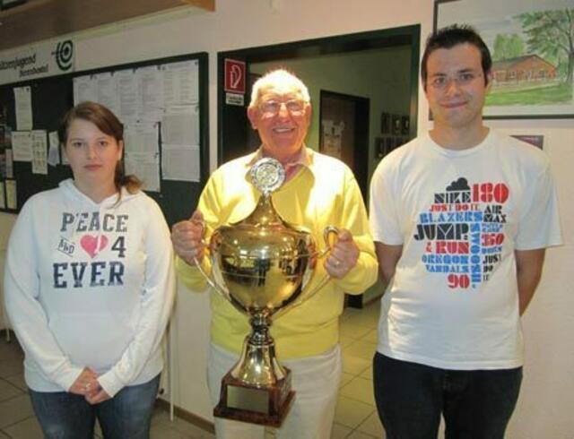 Siegerpokalgewinner des Jahres 2012 (v.l.n.r.):
Friederike Klingemann, Bernhard Haucke, Kevin Lorente