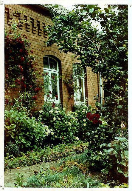 Blumengarten vor Elternhaus
