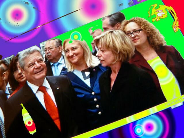 WICHTIGe Leute - Die KUNST-Szene hatte den d13-Eröffnungs-Tag im Fokus malerei werner hahn: Rechts CCB, Mitte KUNST-Staatsministerin Hessens; sie hat werner hahn d-REFORMEN zugesagt - siehe web ... Brief zu OFFENEM BRIEF