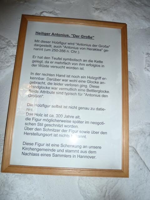 Beschreibung über den hl Antonius den Großen.