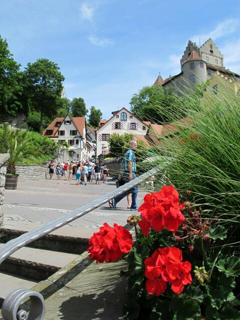 viele Besucher gehen zum neuen Schloss hinauf