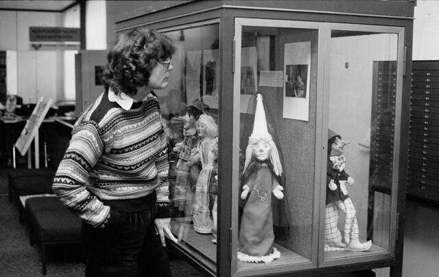 Handpuppenausstellung in der Sparkasse in Döhren.