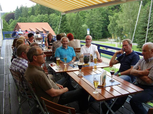 Auf der Balkonterrasse