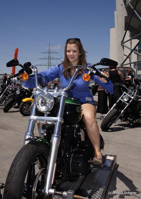 1. Augsburger Porsche Freundschaftreffen 2012 in der Augsburger SGL-Arena - Harley Davidson Westpoint Augsburg beeindruckte mit einer riesigen Bike-Show