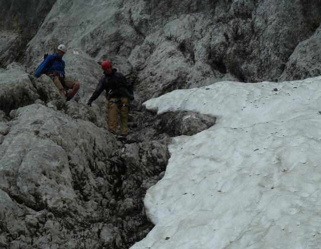 Nochmal Schnee/Eisfelder überqueren