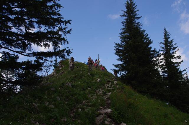 Der südliche Pfad zum Gipfel der Alpspitze ist leichter begehbar