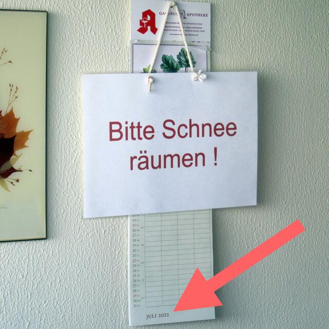 Auf dem Weg zum Bahnhof kamen wir an diesem Hausflur vorbei! Ist das nun schon die gefürchtete Klimaerwärmung????