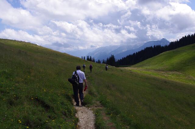 In der Senke zwischen Alpspitze und Edelsberg