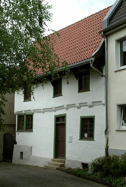 Ein Fachwerkhaus "An der Stadtmauer 5", erbaut Ende d. 17. Jh., leider verputzt.