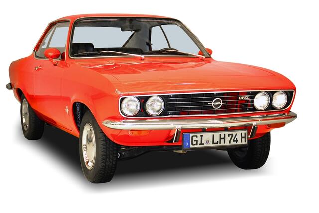 Diesen Opel Manta A der zu gewinnen ist, spendete die Adam Opel AG  für den guten Zweck.