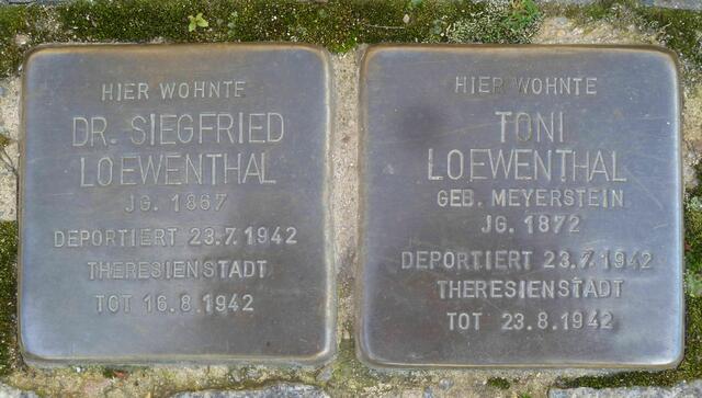 Toni und Dr. Siegfried Loewenthal, Harnischstraße 7