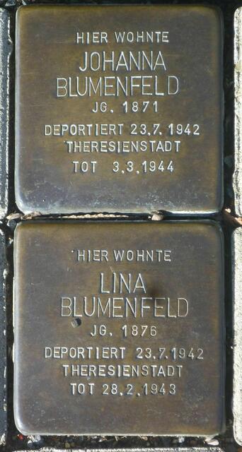 Lina und Johanna Blumenfeld, Wißmannstraße 13