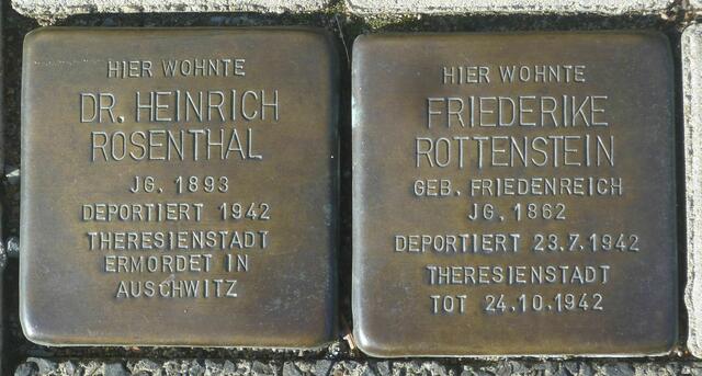 Friederike Rottenstein und Dr. Heinrich Rosenthal, Wißmannstraße 11