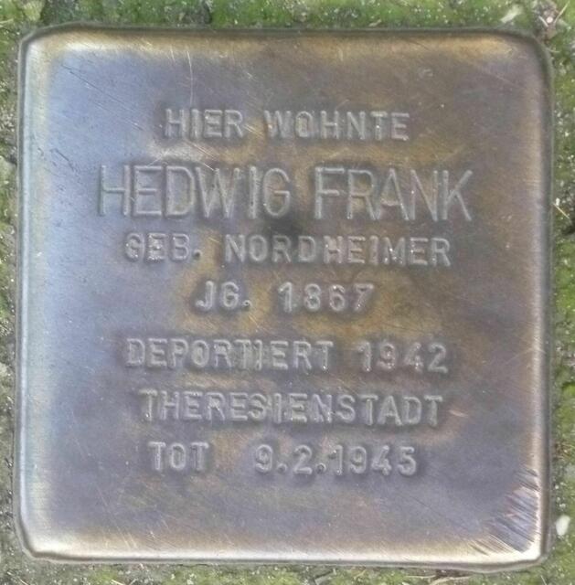 Hedwig Frank, Jakobistraße 21