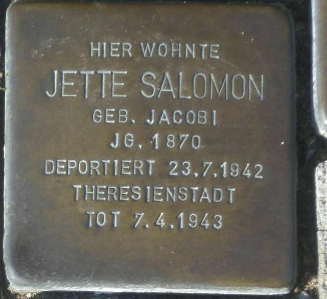 Jette Salomon, Wißmannstraße 13