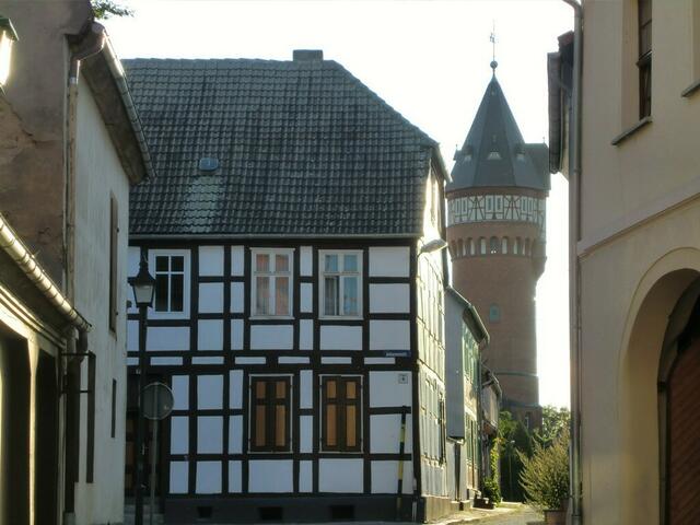 Einer der vielen Türme in Burg bei Magdeburg.