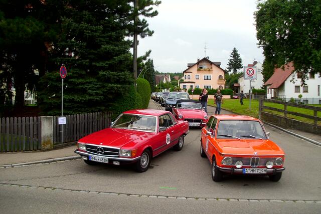 In der ortschaft Emersacker waren die Oldtimer ausgestellt.