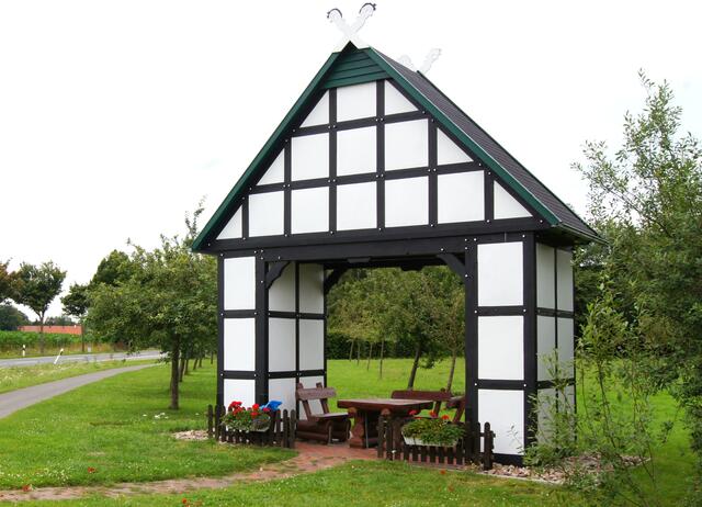 Ein Platz zum rasten. Wunderbar gemacht in der Nähe von Preussisch Oldendorf