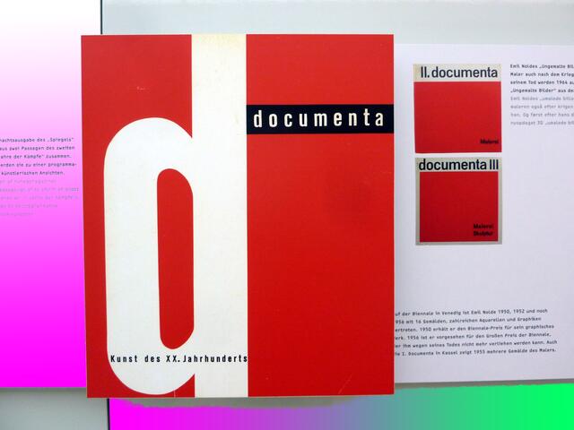documenta - als es noch um KUNST gegangen ist und NOLDE-erke dort in Kassel gezeigt wurden d2 & d3: dokumente im NOLDE MUSEUM - malerei/Foto werner hahn.