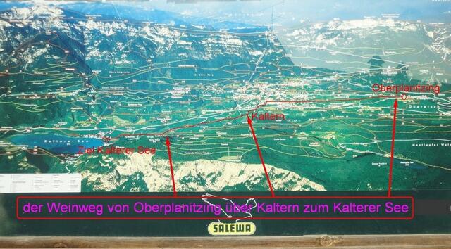 Streckenverlauf des Weinweges, sieht garnicht schlimm aus, ziiiieht sich aber.