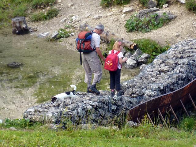 Uropa Otto, Charly-Ann und Lucy am Unteren Gaisalpsee