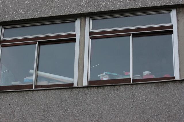 Klassenräume sehen von außen .....