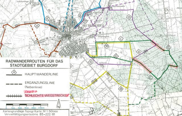 Radwegeplan von Burgdorf
