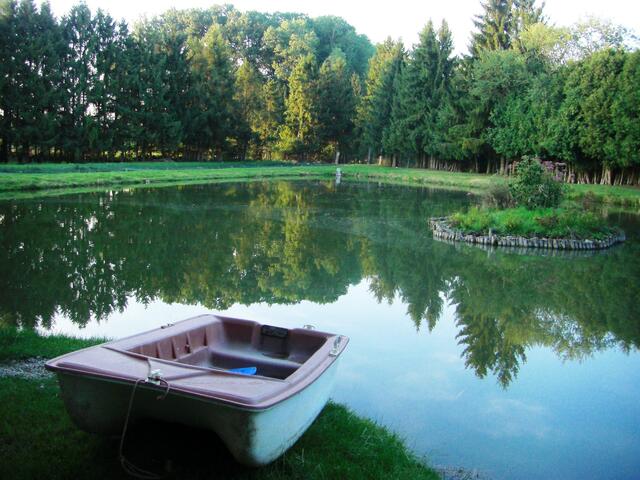Der große Karpfenteich , entstanden durch drei zusammen-gefaßte kleinere Fischteiche