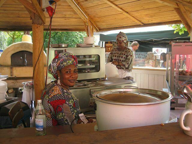Afrikanische Spezialitäten wurden hier angeboten ....