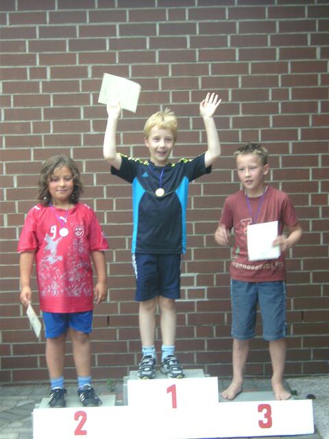 8/9 Jährige Gewinner: Gold Mika Naumann, Silber ging an Jerome Kichner und Bronze erhielt Jan Müller
