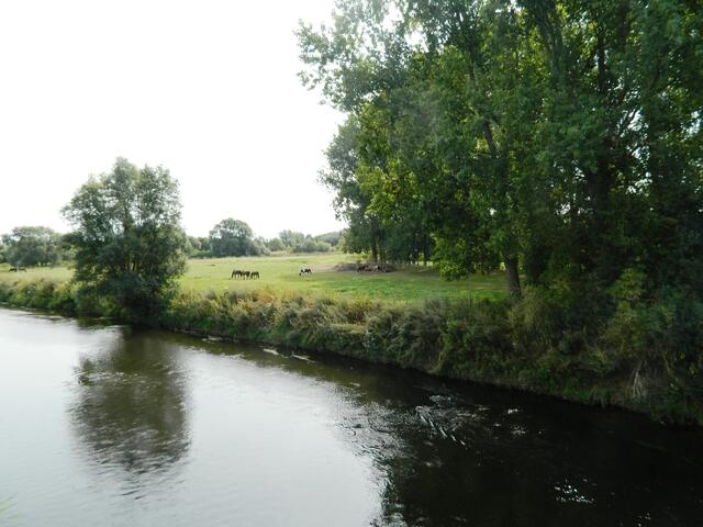 Ein Blick von der Leinebrücke