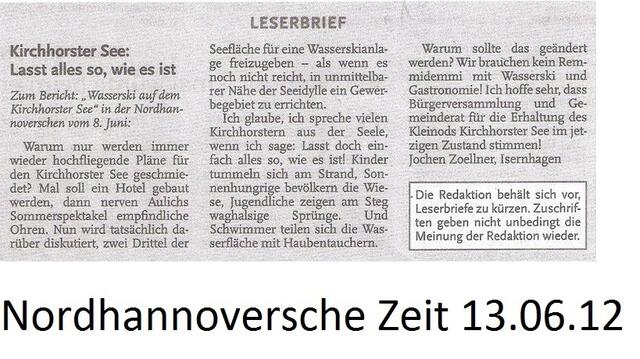 Leserbrief nach erster Berichterstattung