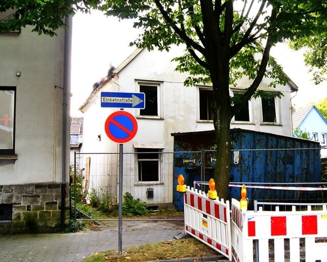 Abrisshaus Südwall 3, erste Abrissarbeiten am 29.08.2012