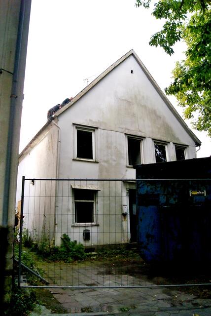 Abrisshaus Südwall 3, erste Abrissarbeiten am 29.08.2012