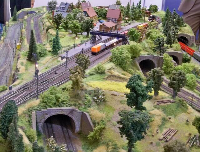 eine Modellbahnlandschaft