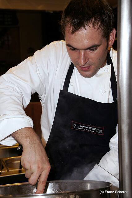 Edel & Weiß - Gourmetabend in der Sterndl'Alm auf dem Augsburger Herbstplärrer - Spezialitätenkoch Stefan Fuß (Goldener Stern Rohrbach)