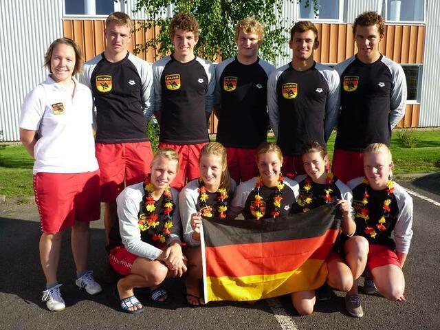 Das deutsche Team bei der Junioren-EM in Schweden | Foto: DLRG-Bundesverband