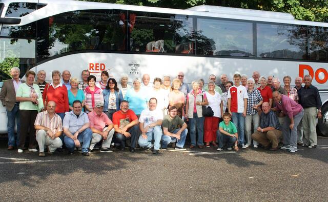 Gruppenfoto vom Jahresausflug der Gersthofer Stockschützen auf die Blumeninsel Mainau | Foto: Markus Fleissner