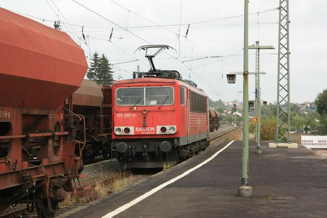 Lok 155 087-0 auf Rangierfahrt