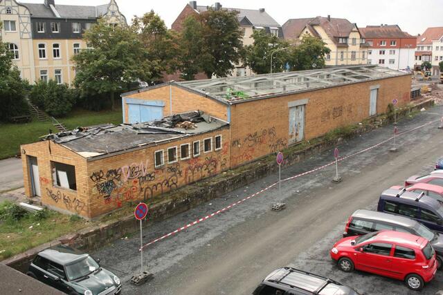 Lagerhalle ohne Dach