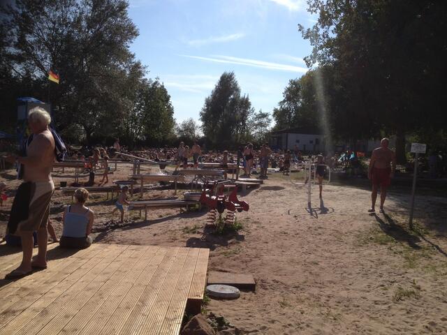 Der Wasserspielplatz für die kleinen Badegäste!