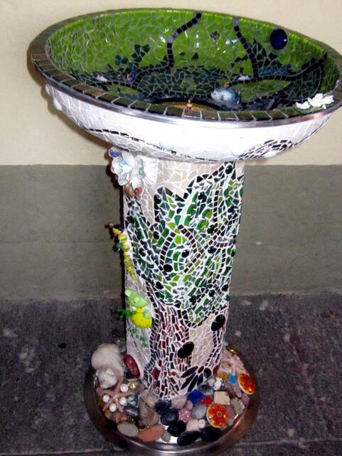 Katrin Meyn - Natur Briare Steine, farbiges Glas, Flusssteine 60 cm x 40 cm