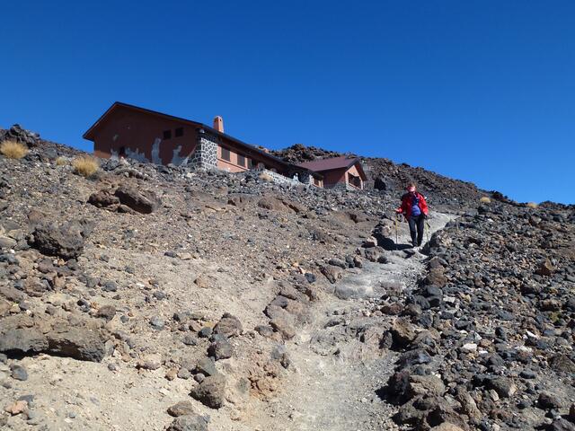 Refugio Alta Vista, die Schutzhütte auf 3270 Metern