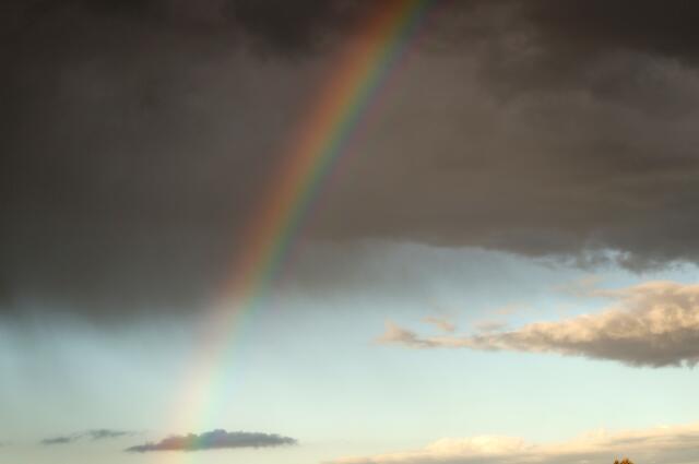 FARBZAUBER REGENBOGEN - REGENBOGENZAUBER - Ein willkommener Lichtblick am grauen Herbsthimmel. Der farbenprächtige Lichtbogen leuchtet farbenfroh direkt in unsere Herzen...!