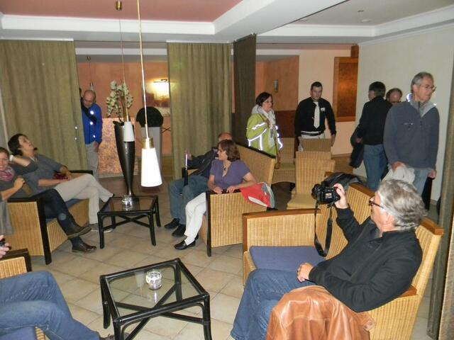 Im Hotel gab es noch einen "Absacker"! Das Begrüßungsgetränk am letzten Abend; mal was anderes!