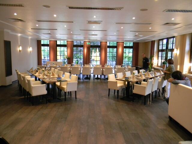 Der Essensaal im Hotel IDINGSHOF, in dem die Herthaner am ersten Abend ein vorzügliches Menue verpeisen durften.