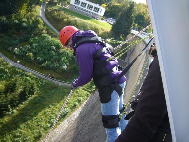 Jetzt geht es hinunter